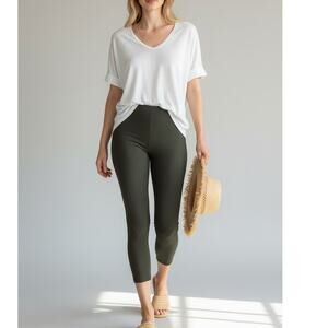 Everlane Perform Womens 25" inseam Leggings Olive Green Size Medium